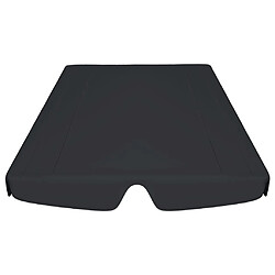 Avis vidaXL Toit de rechange de balançoire noir 150/130x105/70 cm