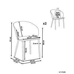 Avis Beliani Chaise de salle à manger Set de 2 Noir BLAYKEE