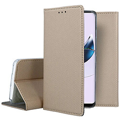 Htdmobiles Housse pour Motorola Moto G13 4G / G23 4G / G53 5G - etui coque pochette portefeuille + film ecran - OR MAGNET