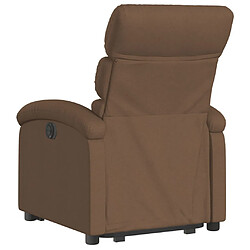 Avis vidaXL Fauteuil inclinable électrique marron tissu