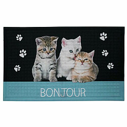 Paris Prix Tapis Relief Imprimé Chalut 45x75cm Bleu