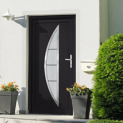 vidaXL Porte d'entrée PVC - 108x208 cm - Anthracite