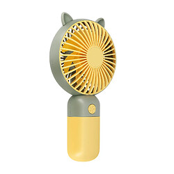 Avizar Mini Ventilateur de Poche Chat avec Support Bureau Jaune