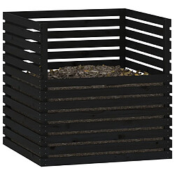 Avis vidaXL Composteur Noir 100x100x102 cm Bois massif de pin