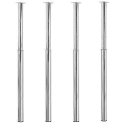 vidaXL Pieds de table télescopiques 4 pcs Chrome 710 mm - 1100 mm