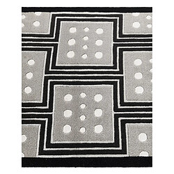 Vidal Tapis de couloir en laine 203x79 noir Darya pas cher