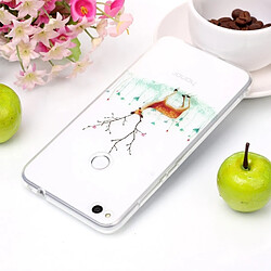 Wewoo Coque pour Huawei P8 Lite 2017 Arbre Branche Elk Motif Haute Transparence Souple TPU Étui de Protection