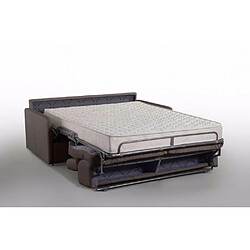 Acheter Inside 75 Canapé lit 3 places MONTMARTRE en microfibre marron couchage 140cm convertible express MATELAS 18CM