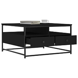 Avis vidaXL Table basse noir 80x80x45 cm bois d'ingénierie