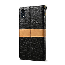 Avis Wewoo Housse Coque Étui en cuir à rabat horizontal PU avec texture pour femme simili iPhone XRavec porte-monnaie et supportfentes cartes et lanière noir