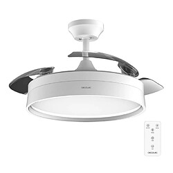 Cecotec Energysilence Aero 4200 White Ventilateur de plafond - Pales rétractables - 35 W - LED - 6 vitesses - Télécommande - Mode Été/Hiver