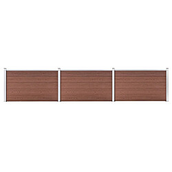 vidaXL Clôture de jardin WPC 526x106 cm Marron