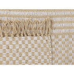 Beliani Tapis beige à carreaux 140 x 200 cm ADABAG pas cher