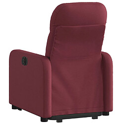 Avis vidaXL Fauteuil inclinable rouge bordeaux tissu