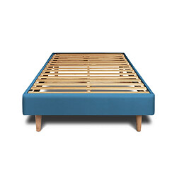 Sommeil de plomb Sommier Kit Velours Bleu 90x200 H29cm