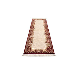 Avis Vidal Tapis de couloir en laine 302x81 rouge Darya