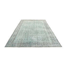 Avis Vidal Tapis de laine 305x206 turquoise Ultra Vintage