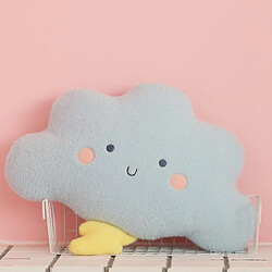 Universal 48cm kawaii chambre bébé fille tapis déco mignon nuage peluche enfant doux (bleu)