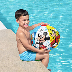 Ballon Gonflable pour Plage ou Piscine Bestway Mickey Mouse 51 cm Diamètre Multicolore avec Valve de Sécurité