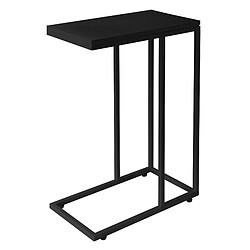 ML DESIGN MODERN LIVING Table d'appoint en forme de C 45x25x64 cm Noir en bois avec structure métallique ML-Design