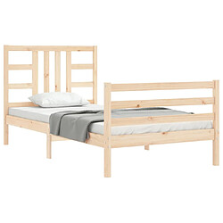 Avis vidaXL Cadre de lit sans matelas 90x200 cm bois de pin massif