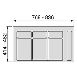 Avis Emuca Base pour bacs de tri Recycle Pour module de 90 cm.