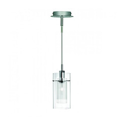 Searchlight Suspension 1 ampoule Duo1 en chrome et verre