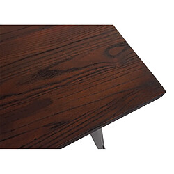 Acheter Mendler Table pour salle à manger HWC-H10a, gastronomie, bois d'orme, standards MVG, noir-marron 120x60 cm