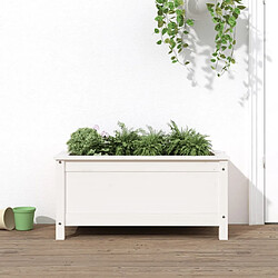 Maison Chic Jardinière,Bac à fleurs - pot de fleur blanc 82,5x40x39 cm bois massif de pin -GKD60582