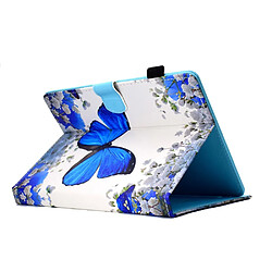 Acheter Etui en PU papillon et fleur blanche pour votre Apple iPad 9.7/Lenovo Tab 4 10 Plus etc