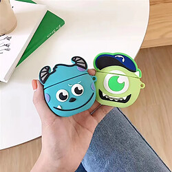 GUPBOO Airpods Coque Housse Étui Protecteur Compatible pour AirPods 3-Silicone de monstre de fourrure de garçon aux grands yeux de dessin animé mignon