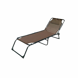 Chaise Longue Pliable Acier Avec Coussin Jardin et Piscine 190X58X27 cm Rouge 10000 Marbueno - Rouge pas cher