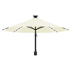 Avis vidaXL Parasol mural de jardin avec LED 300 cm sable