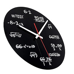 Universal Horloge acrylique, formule mathématique, horloge murale.