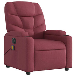 Avis Maison Chic Fauteuil Relax pour salon, Fauteuil de massage inclinable électrique Rouge bordeaux Tissu -GKD60448