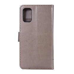 Etui en PU empreinte papillons flip avec support gris pour votre Samsung Galaxy A41 (Global Version)