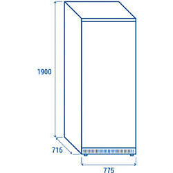 COOLHEAD Armoire Réfrigérée Positive Porte Pleine - 600 L - Cool Head