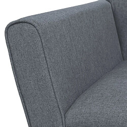 Maison Chic Fauteuil relax,Chaise pour salon Gris clair Acier et tissu -MN68516 pas cher