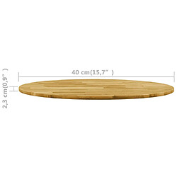 Acheter vidaXL Dessus de table Bois de chêne massif Rond 23 mm 400 mm