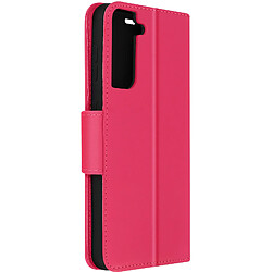 Avizar Housse Samsung Galaxy S21 Folio Portefeuille Support Vidéo Dragonne Rose