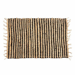 Gift Decor Tapis Noir Naturel Rayures 60 x 1 x 90 cm (12 Unités)