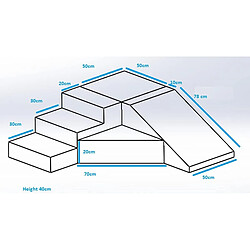 Velinda Set de 4 blocs en mousse pour le jeu blanc, bleu (pastel)