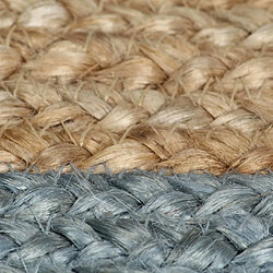 Avis Decoshop26 Tapis fait à la main Jute avec bord vert olive 150 cm DEC023477