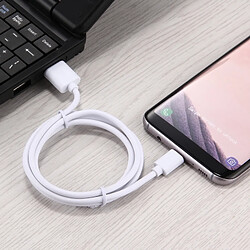 Wewoo Câble blanc pour Samsung Galaxy S8 et S8 + / LG G6 / Huawei P10 P10 Plus / Oneplus 5 / Xiaomi Mi6 Max 2 / autres Smartphones 1m USB-C / Type-C vers USB 2.0 de données / chargeur, pas cher