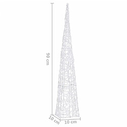 vidaXL Cône lumineux décoratif à LED Acrylique Multicolore 90 cm pas cher