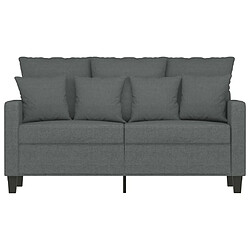 Avis Maison Chic Canapé à 2 places,Sofa de Salon,Canapé droit Gris foncé 120 cm Tissu -GKD362886