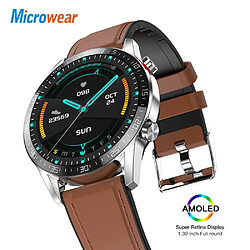 Universal Smartwatch Homme IP68 Imperméable ECG Fréquence cardiaque Pression artérielle Smartwatch (Marron)