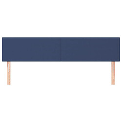 Avis Maison Chic Lot de 2 Têtes de lit design Bleu pour chambre - Décoration de lit 90x5x78/88 cm Tissu -MN32101