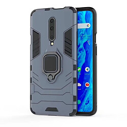 Wewoo Coque Souple Housse de protection antichoc PC + TPU pour OnePlus 7 Pro avec support d'anneau magnétique bleu