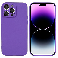 Coque en TPU anti-rayures, mat double-face, anti-traces de doigts pour votre iPhone 14 Pro - violet